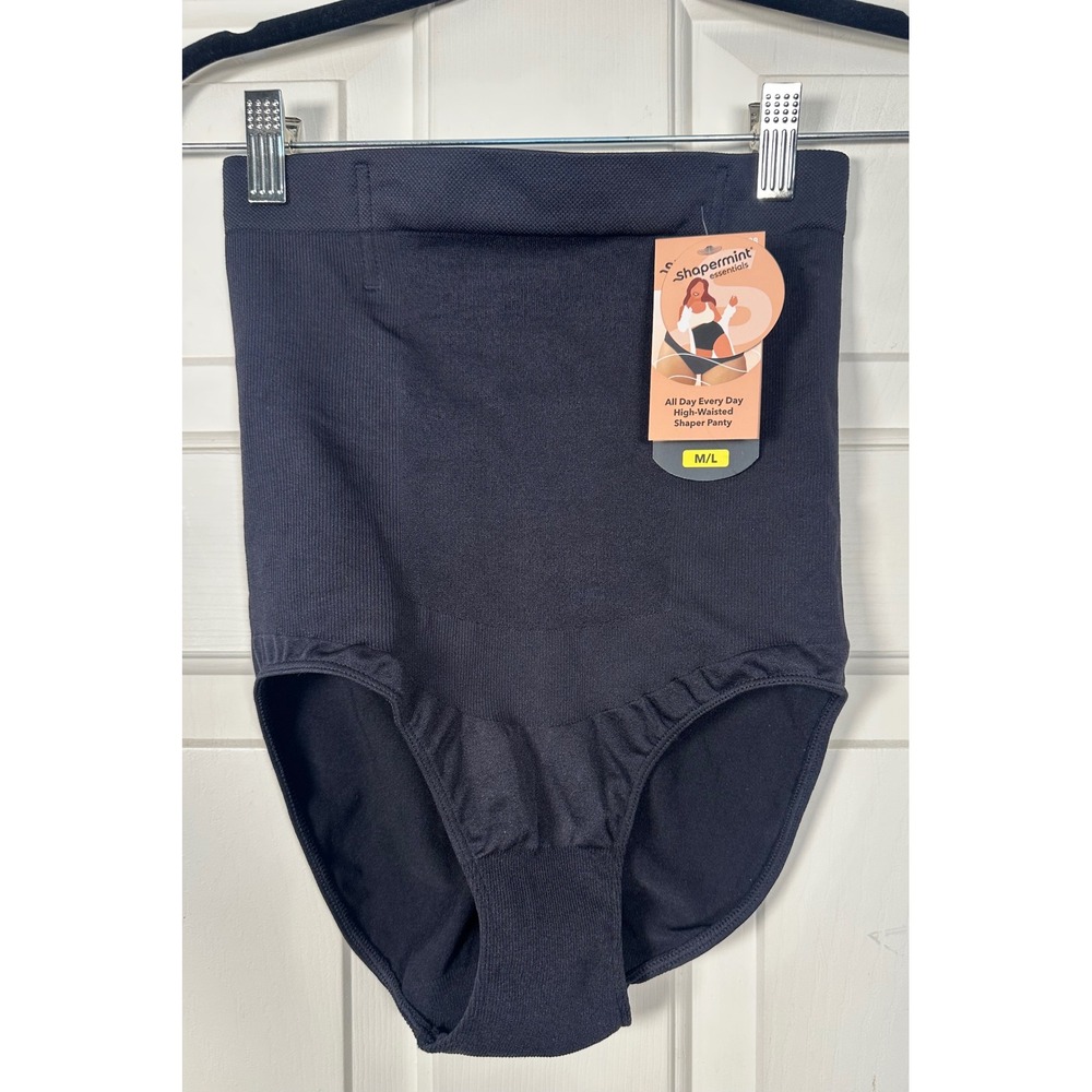 Shapermint Essentials All Day Every Day High-Waisted Shaper Panty Black M/L NWT